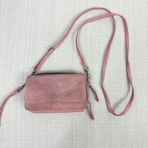 Vera Bradley Pink Leather and Suede Small‎ Crossbody